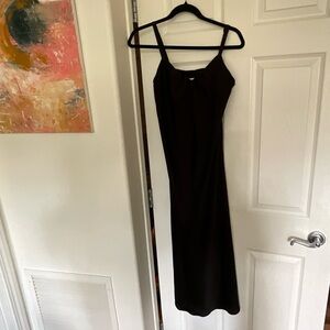 Black Satin Calvin Klein Lined Slip Dress (Machine Washable!)